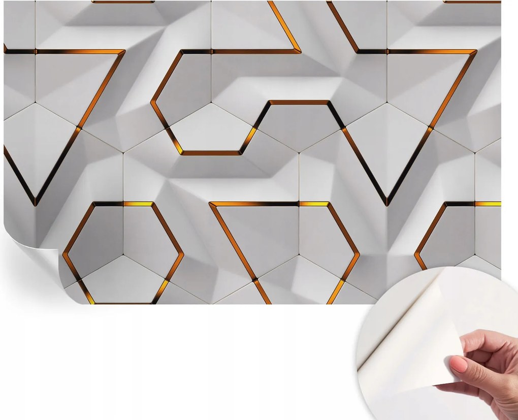 Öntapadós fotótapéta Egyszerű összeszerelés Modern geometria 416x254 cm