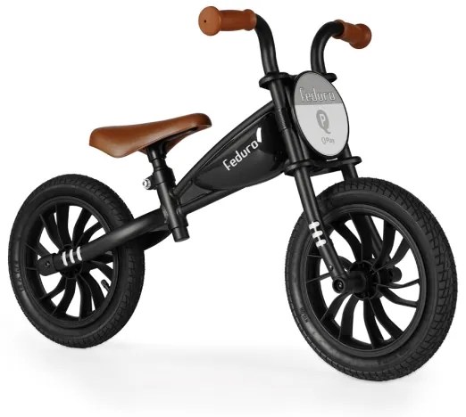 QPlay - Tolós bicikli FEDURO fekete/barna