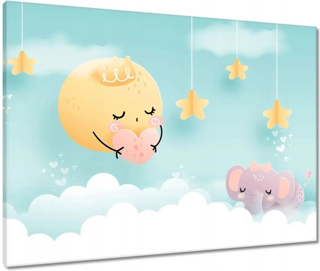 Vászonkép 80x60 Napsugár és elefánt lefekszenek