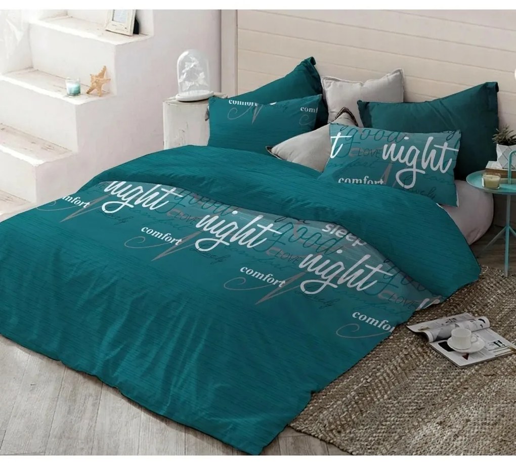 Pamut ágynemű Beautiful sleep - Kék álom, 140 x 200 cm, 70 x 90 cm