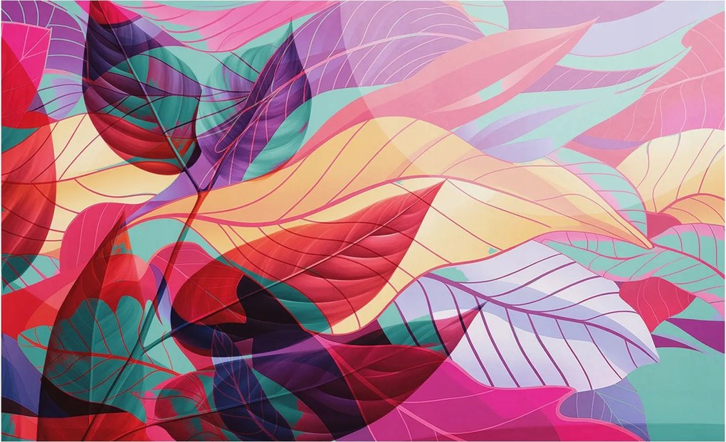 Fotótapéta Flizelina Dekoratív az irodába Absztrakt levelek 416x254 Ragasztó