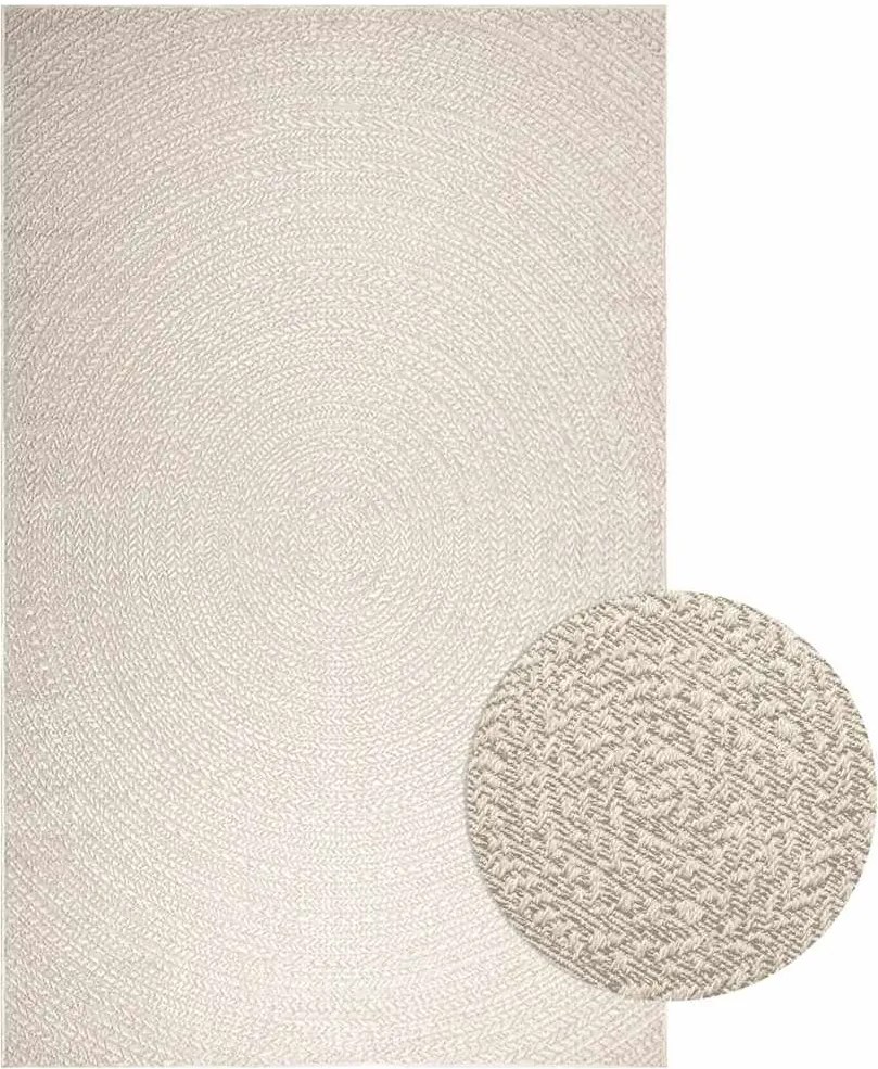 vidaXL ZIZUR krém juta hatású beltéri és kültéri szőnyeg 200x290 cm