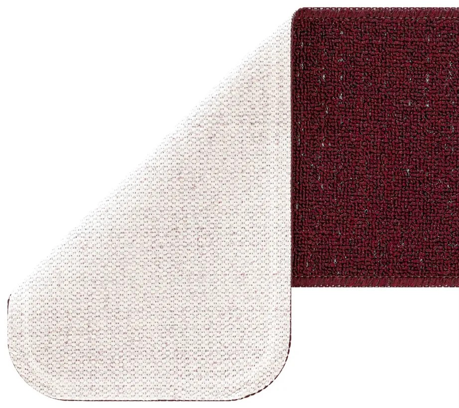 Lépcsőszőnyegek Latex Háttal Bordeaux 20x75 cm