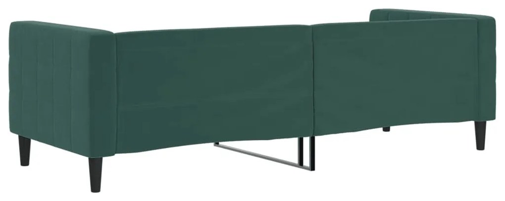 sötétzöld bársony kanapéágy 80 x 200 cm