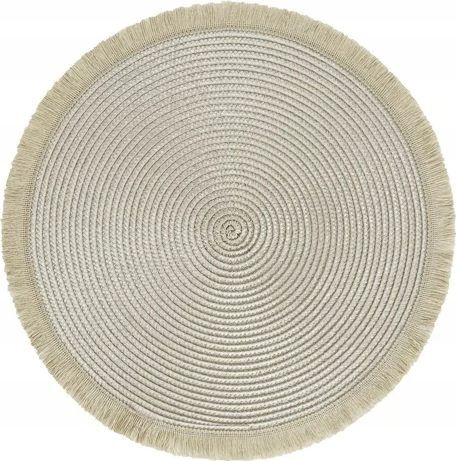 Asztalszőnyeg kerek 38 cm Hawaii krémszínű