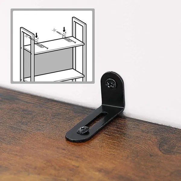 NAVARO könyvespolc barna/fekete