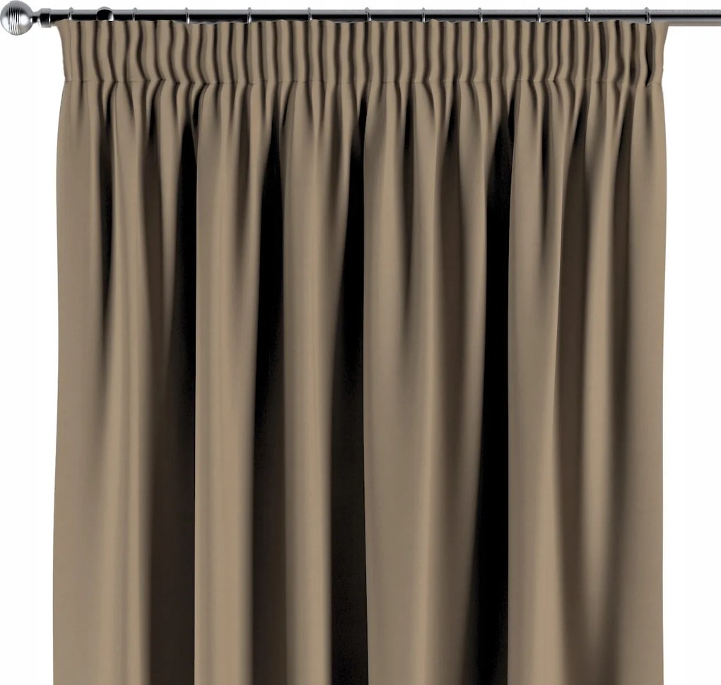 Függöny ráncoló szalaggal 1 db 130x260cm barna