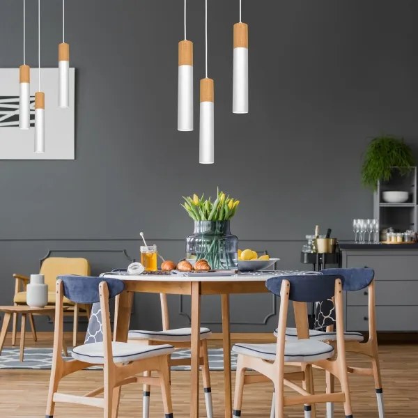 Csillár zsinóron CASSA 3xGU10/8W/230V fehér