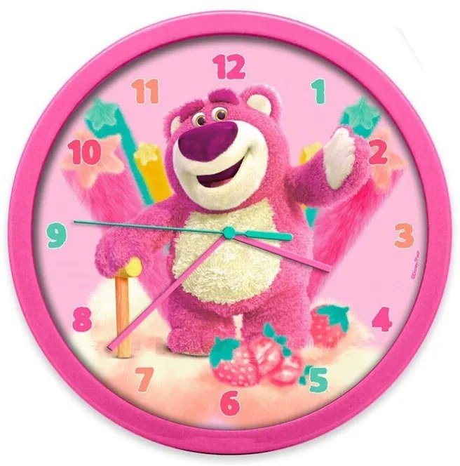 Disney Játékháború Lotso Strawberry falióra 25 cm