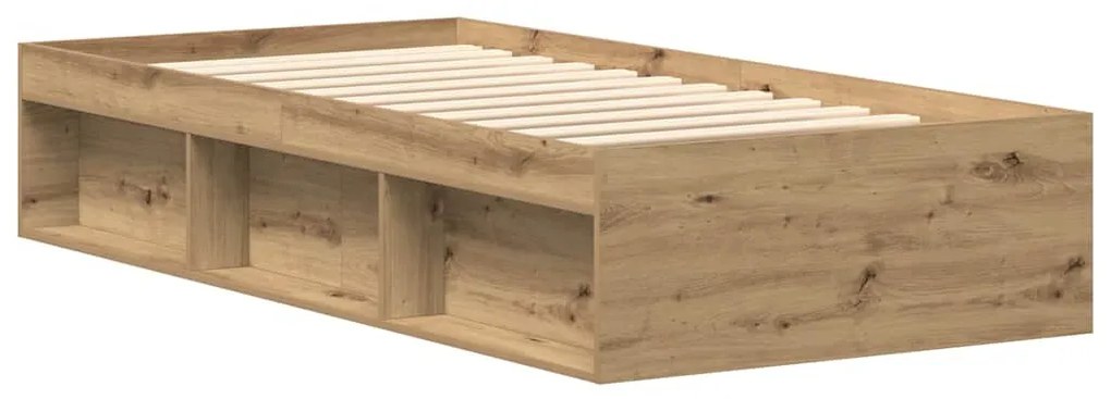 kézműves tölgy szerelt fa ágykeret matrac nélkül 100x200 cm