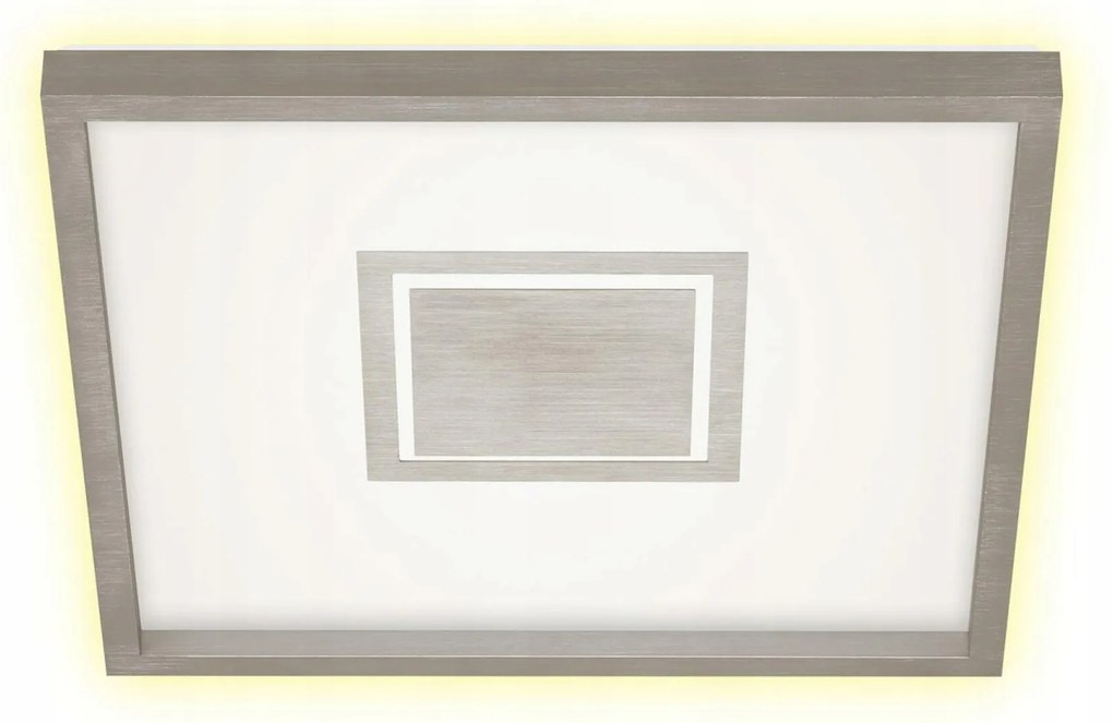 Briloner Led mennyezeti panel 42,3x42,3 cm, 22W, 3000lm, matt nikkel, meleg fehér