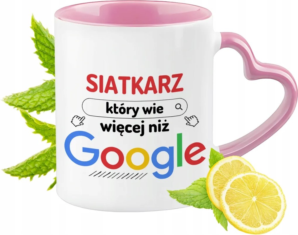 Röplabda Bögre Rózsaszín Szív Alakú Füllel Kávé Ajándék