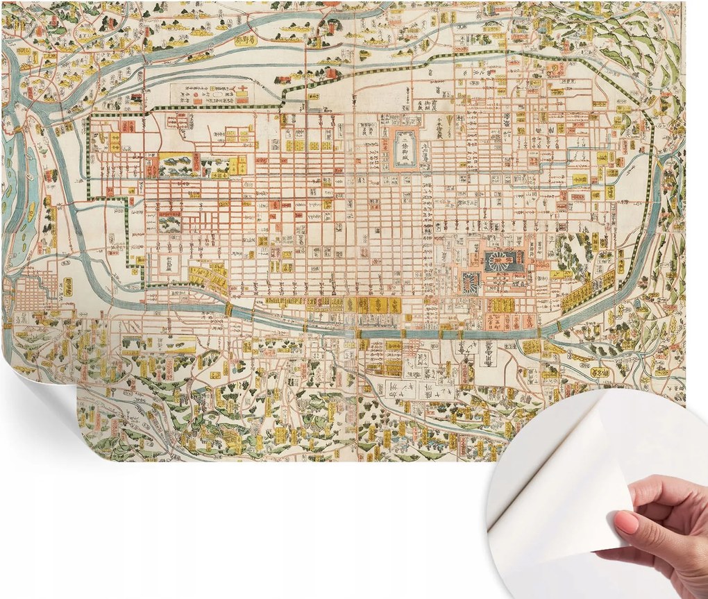 Design fali fotótapéta öntapadós antik térkép 104x70 cm