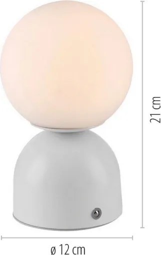 Schöner Wohnen 19218-16 - LED-fényerőszabályozású asztali lámpa RUDI LED/1,2W/5V fehér