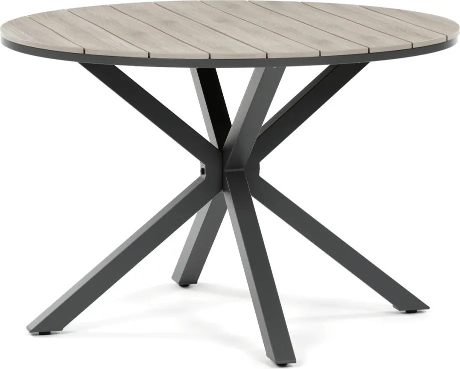 Kerti asztal 110x110 cm, alumínium, polywood, szürke, AZT-S1430 GREY