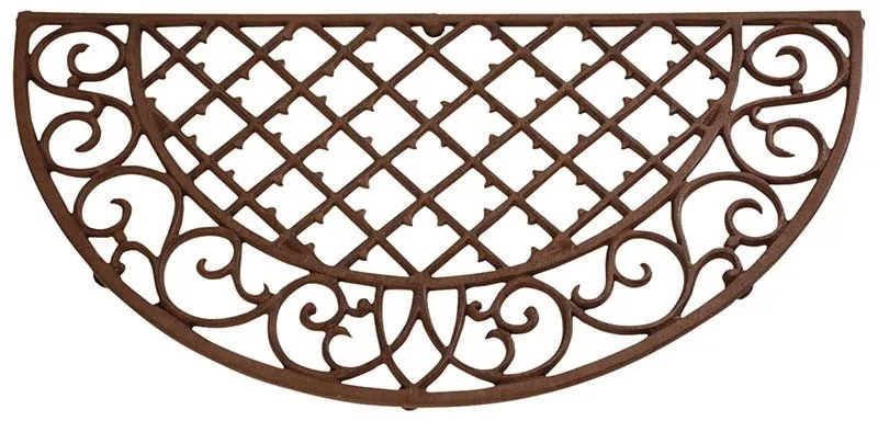 Félkör alakú öntöttvas lábtörlő, 67 x 34 cm