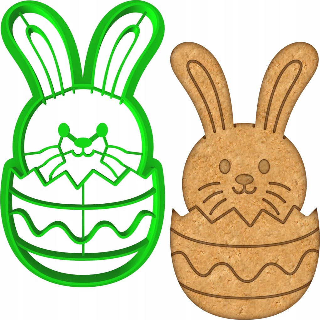 Húsvéti Forma Mézeskalács lyukasztó Húsvéti Nyuszi 9cm