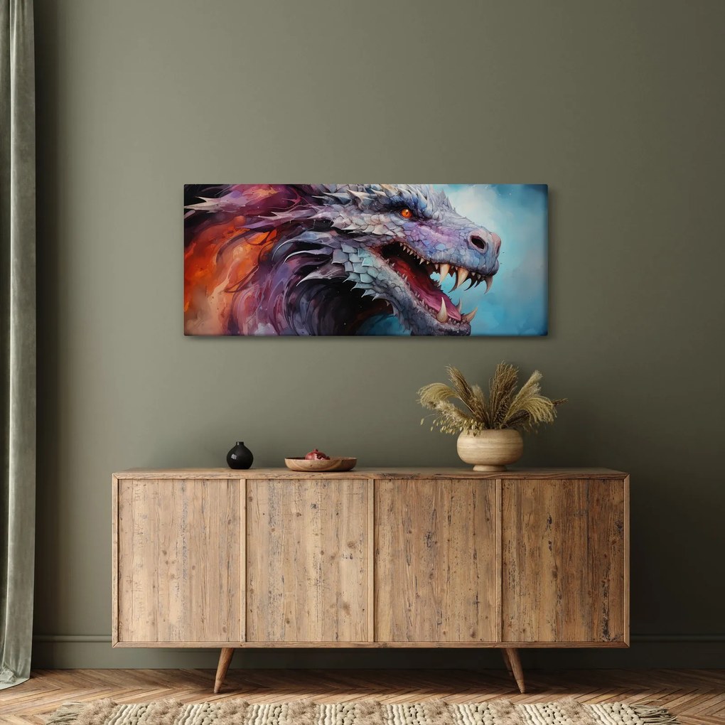 Kép - Egy sárkány illusztrációja (120x50 cm)