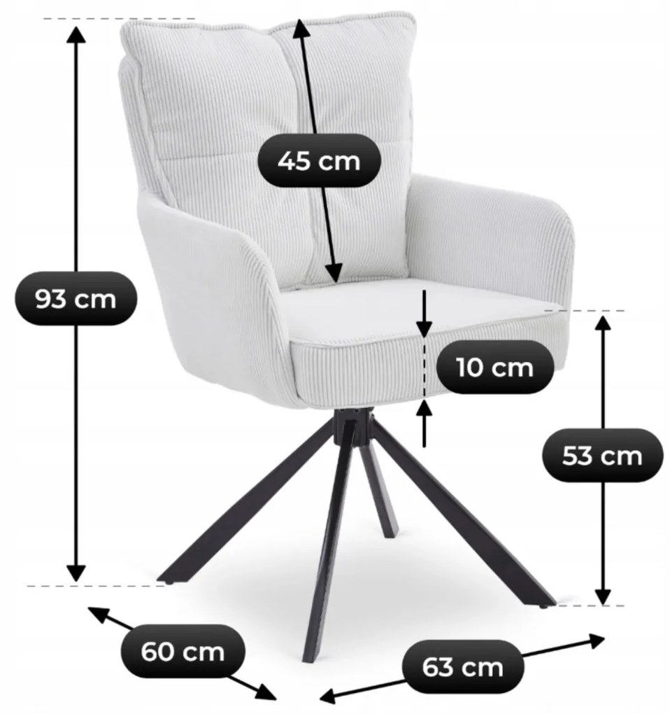 Forgó Étkező/Tárgyaló Krém Színben. CITY