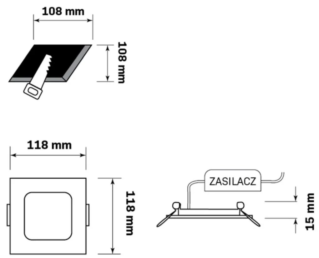 Polux RIGEL 324139 Beépíthető spotlámpa 1x4,8W/LED 4000K 550lm IP20
