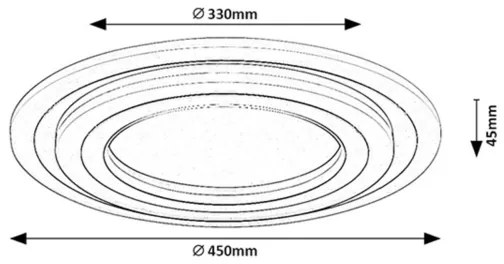 Rabalux 71315 - LED fényerőszabályozható mennyezeti lámpa TANELI 56W/230V 3000/4000/6000K króm + távirányító