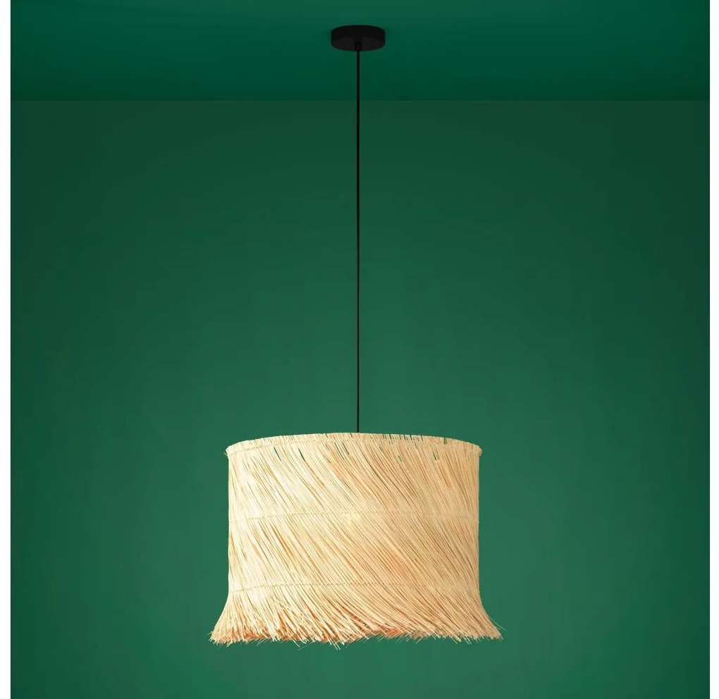 Eglo 390238 - Csillár zsinóron PAISANO 1xE27/40W/230V rattan