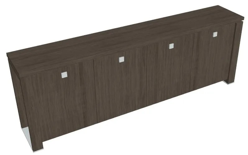 Verno+ alacsony szekrény 260 x 46 x 90 cm, antracit tölgy