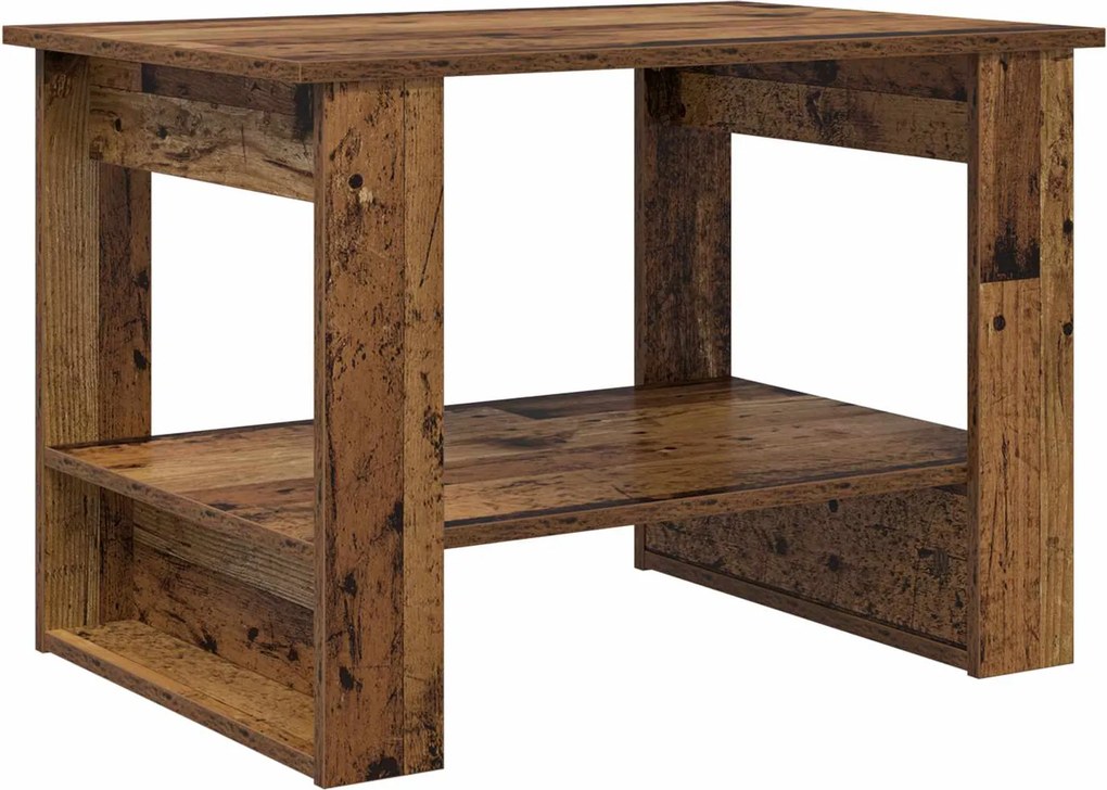 vidaXL Dohányzóasztal Öreg fa 72 x 50 x 50 cm Faanyag