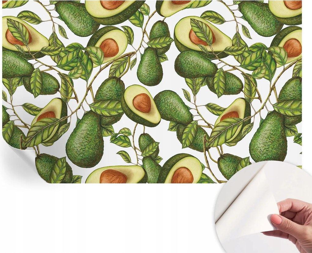 Design fali fotótapéta öntapadós avokádó mintás 416x254 cm