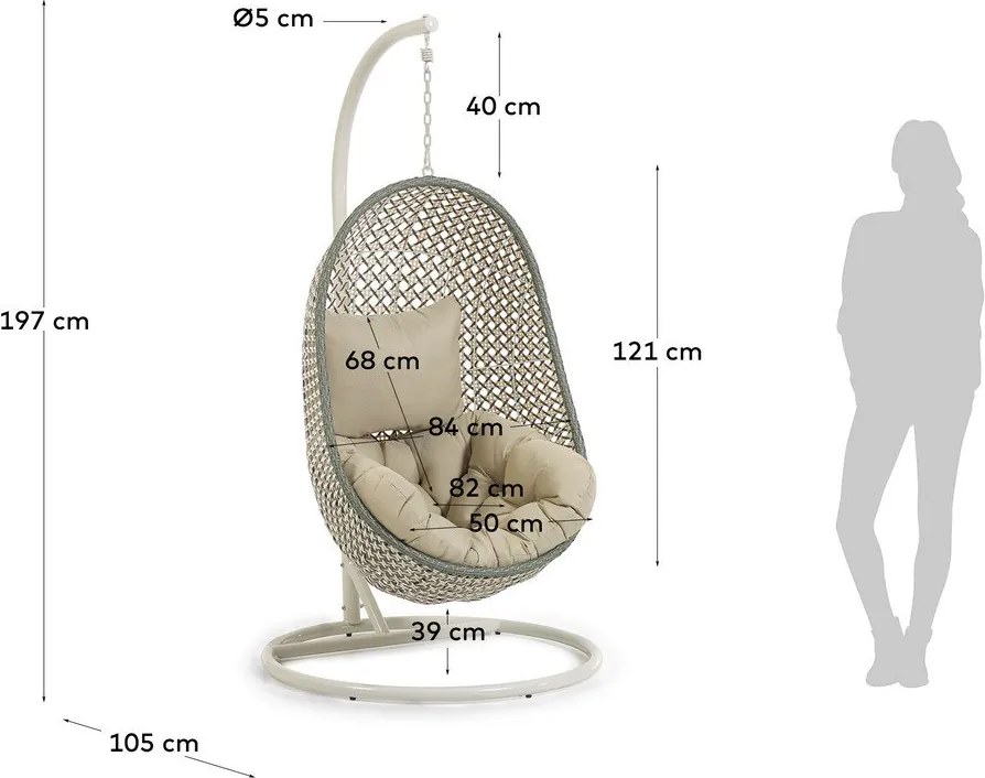 Damila kerti függőfotel állvánnyal - Kave Home