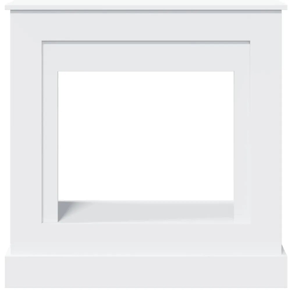 fehér szerelt fa kandallóburkolat 90 x 30 x 90 cm