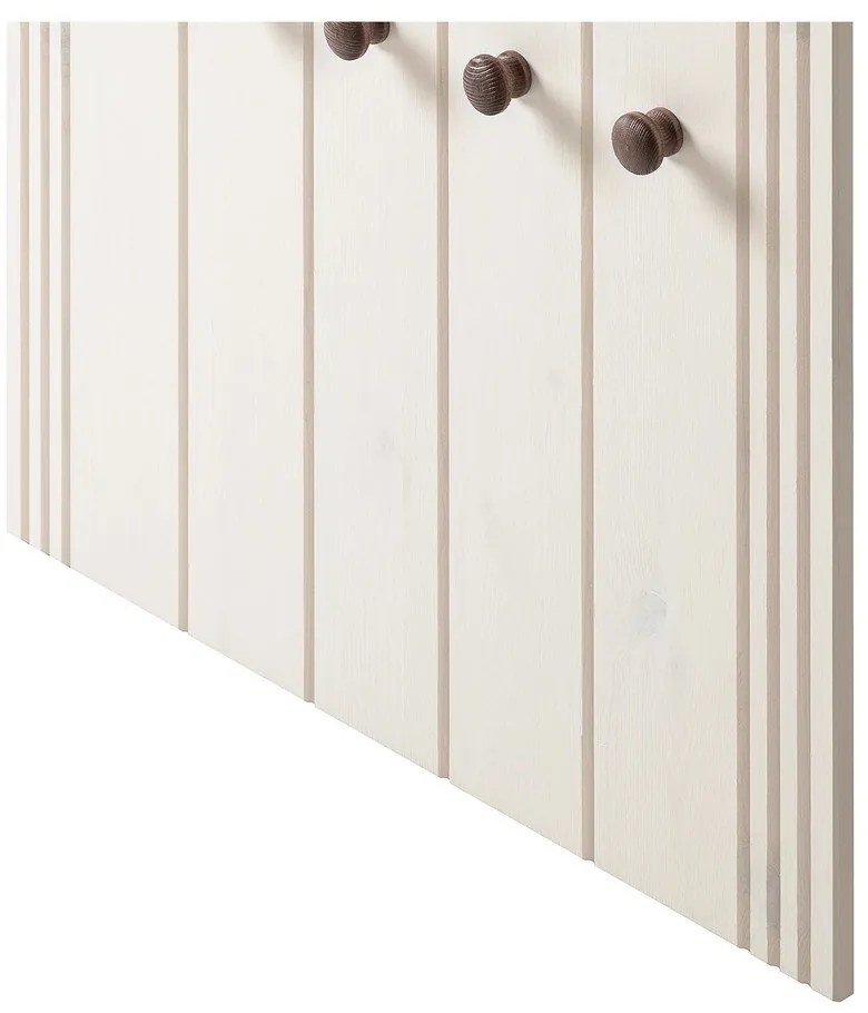 Fehér borovi fenyő előszoba bútor 60x120x25 cm Anita – Støraa