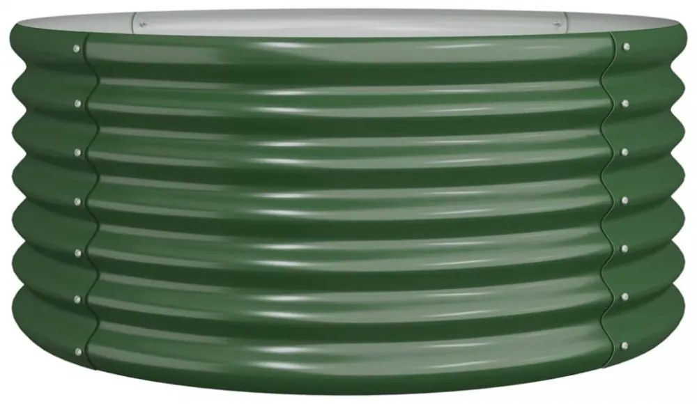 zöld horganyzott acél kerti ültetőláda 80 x 80 x 36 cm