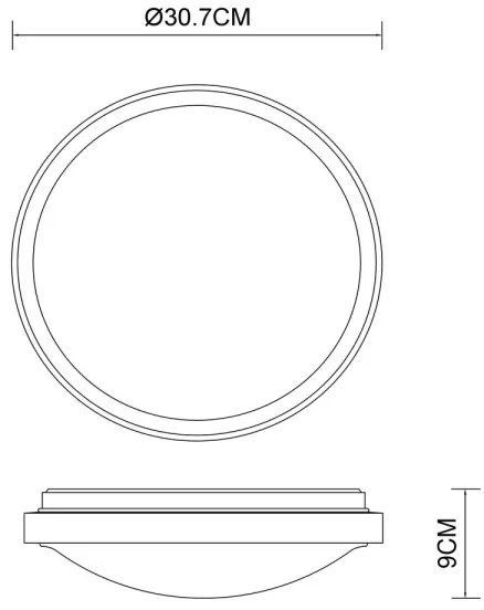 Globo 41764-12 - BRUNO LED mennyezeti lámpa 12W, 307 mm, 3000-6000K
