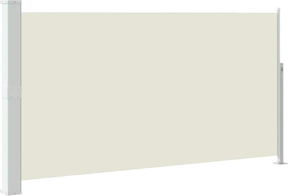 vidaXL krémszínű kihúzható oldalsó teraszi napellenző 170 x 300 cm