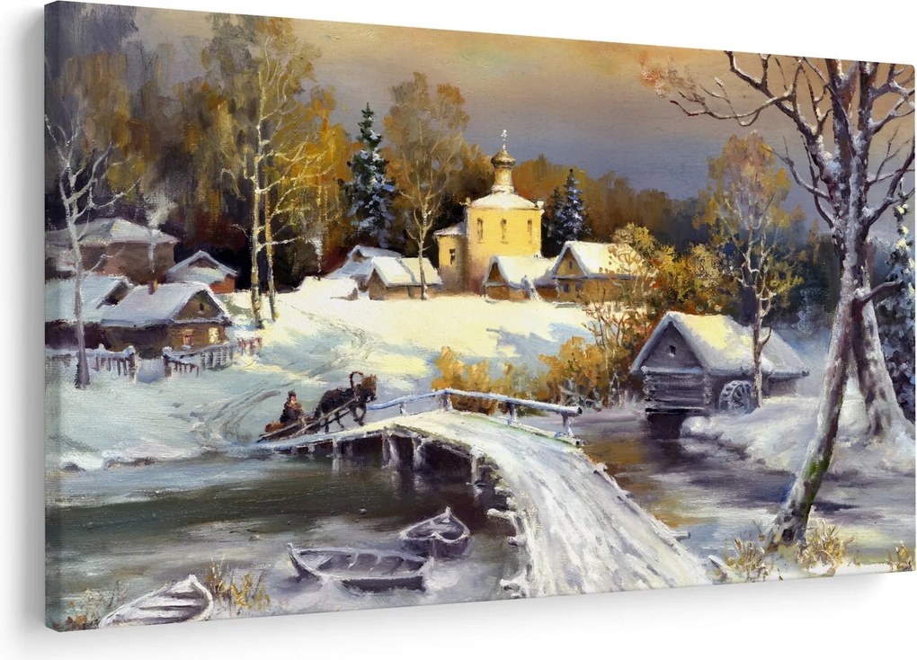 Kép - téli város (90x60 cm)