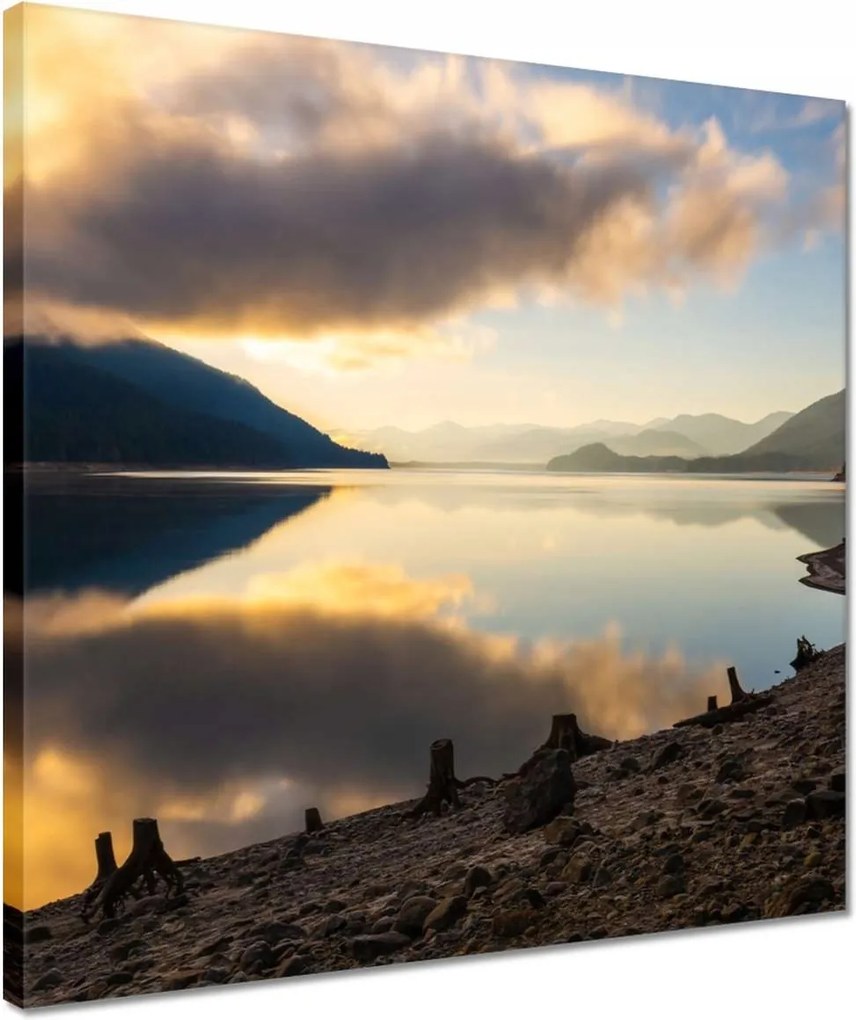 Vászonkép 40x40 kövek Tengerpart Folyó