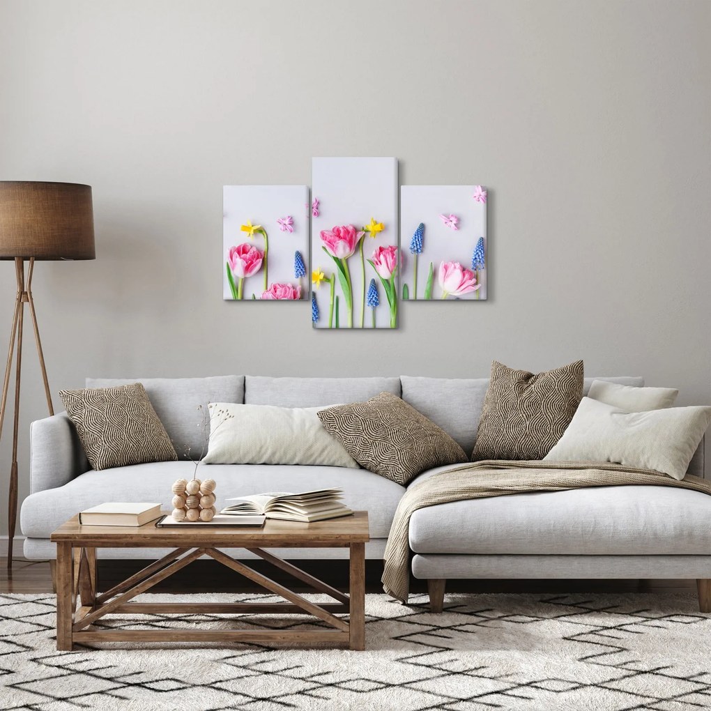 Tavaszi virágok képe (90x60 cm)