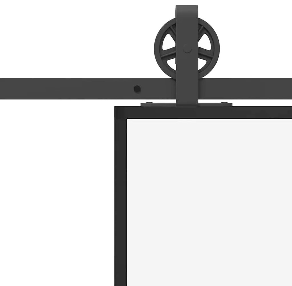 tolóajtó vasalatokkal 102x205 cm ESG üveg&amp;alumínium