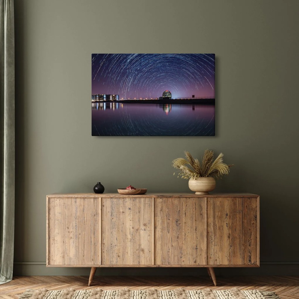 Vászonkép - Egy éjszakai égbolt csillagokkal (90x60 cm)