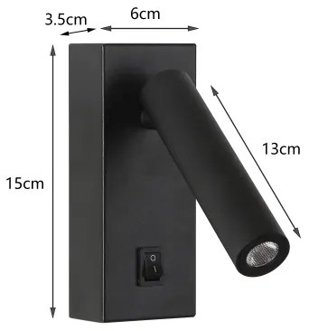 Brilagi - LED Fali spotlámpa MAYA LED/3W/230V 4000K fekete