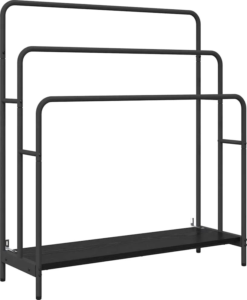 vidaXL Ruhaszárító polcokkal Fekete tölgy 90 x 30 x 100,5 cm Faanyag