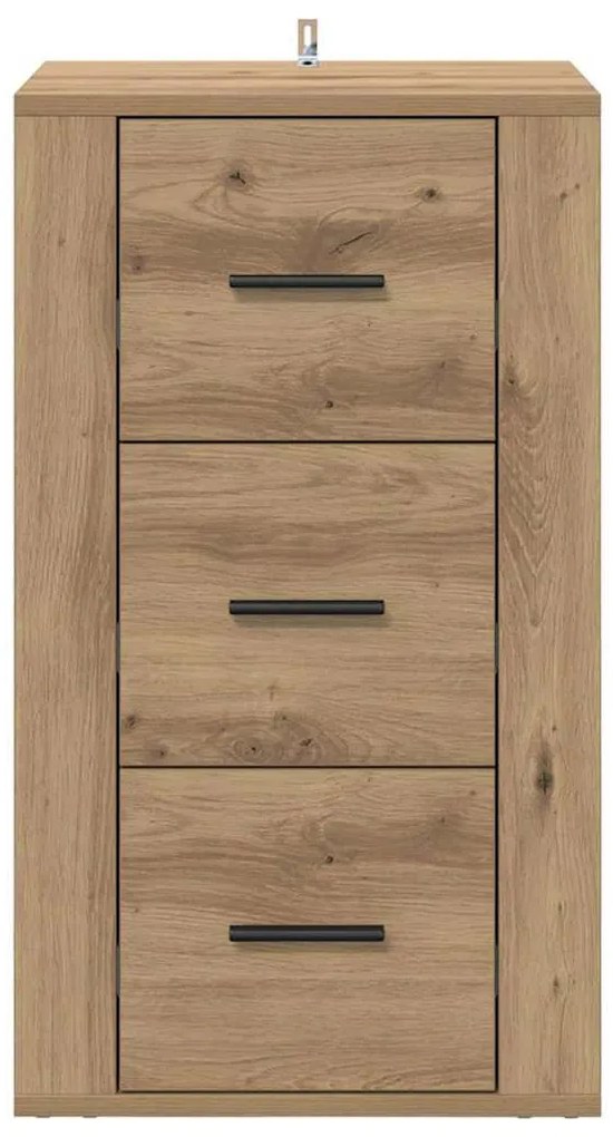 Széf fiókkal kézműves tölgy 40 x 33 x 70 cm Faanyag