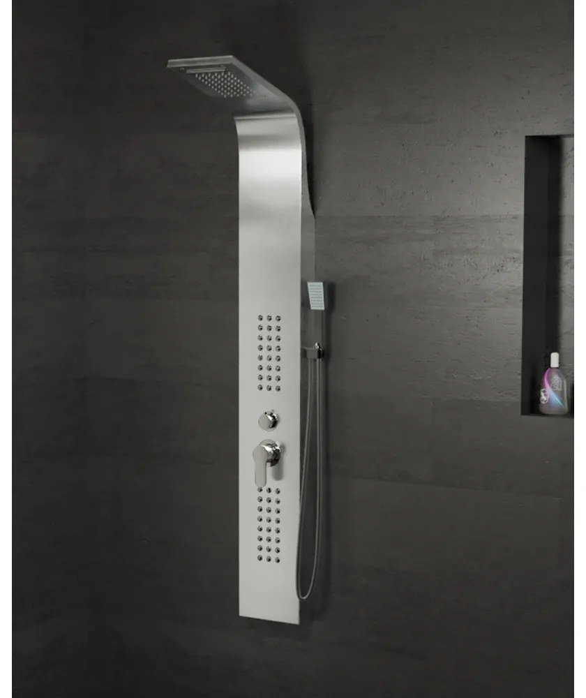 Alegre Silver zuhanypanel, rozsdamentes acél