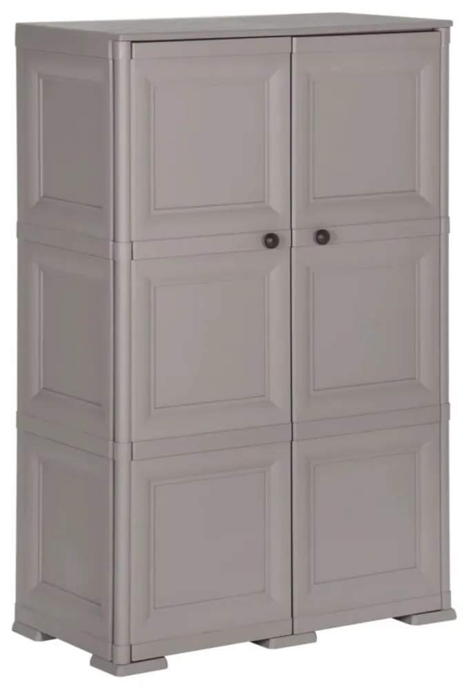 szürke fahatású műanyag szekrény 79 x 43 x 125 cm