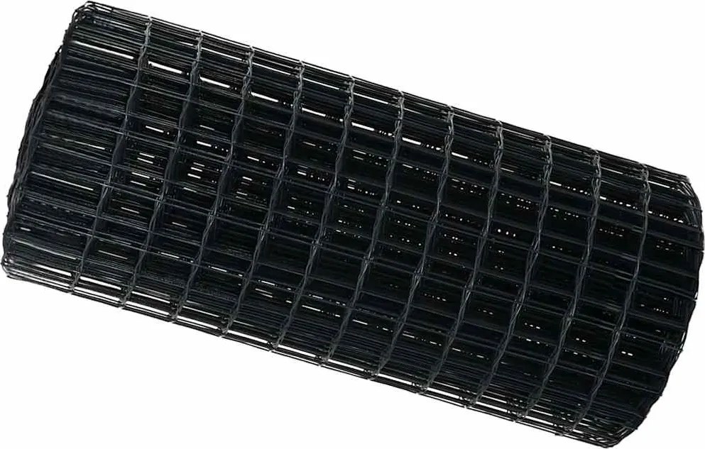 vidaXL Európai Kerítés Szürke 0,4 x 10 m PVC-bevonatú vas