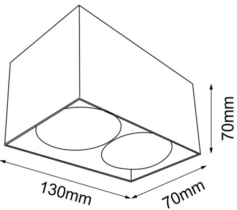 Brosline 1077 - Irányítható spotlámpa CAGE 2xGU10/10W/230V fehér