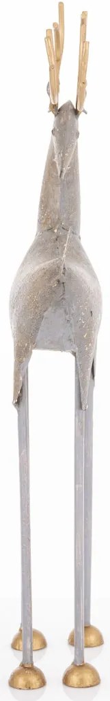 Szarvas figura 45514 ezüst, arany fém 45x20x7cm
