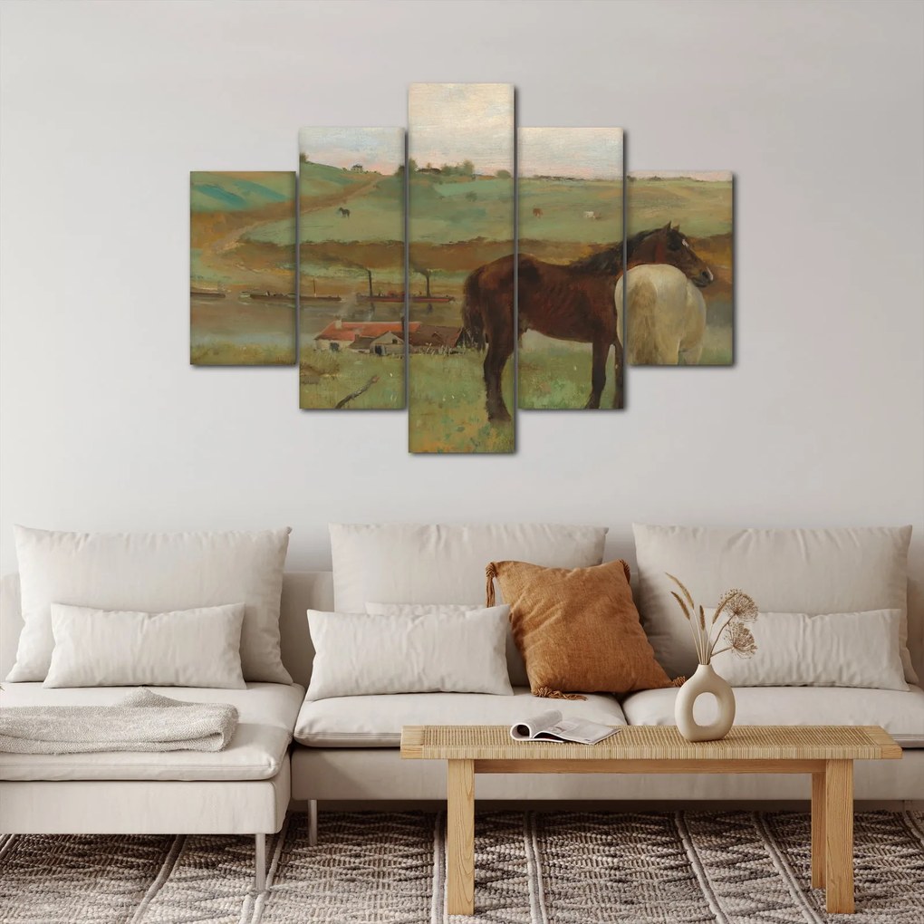 Kép - Edgar Degas, Horses in a Meadow, reprodukciók (150x105 cm)