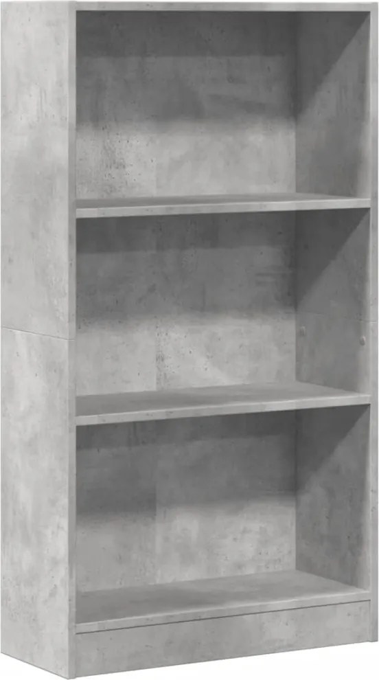 vidaXL betonszürke szerelt fa könyvespolc 60 x 24 x 109 cm